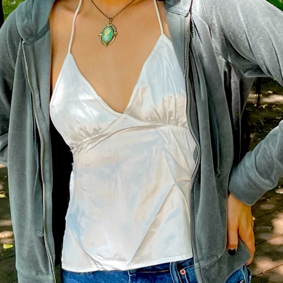 Tops - YK2 White Halter Top